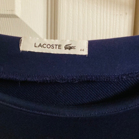 New Lacoste Navy Sheath dress 3/4 sleeve Stretch - Picture 3 of 5